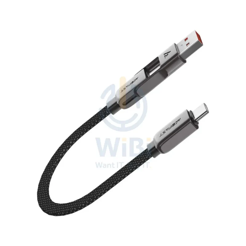 ACEFAST C13-05 USB-A / USB-C to USB-C Charging Data Cable - 0.2m / 60W / Black