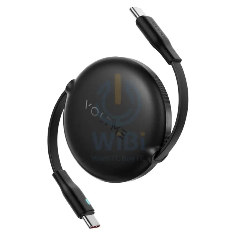 VOLTME Powerlink YoYo Dual-Way Retractable Cable - 1 Meter / 60W / USB-C / Black