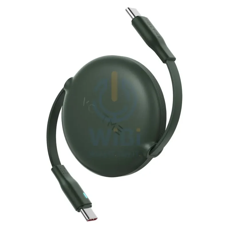 VOLTME Powerlink YoYo Dual-Way Retractable Cable - 1 Meter / 60W / USB-C / England Green
