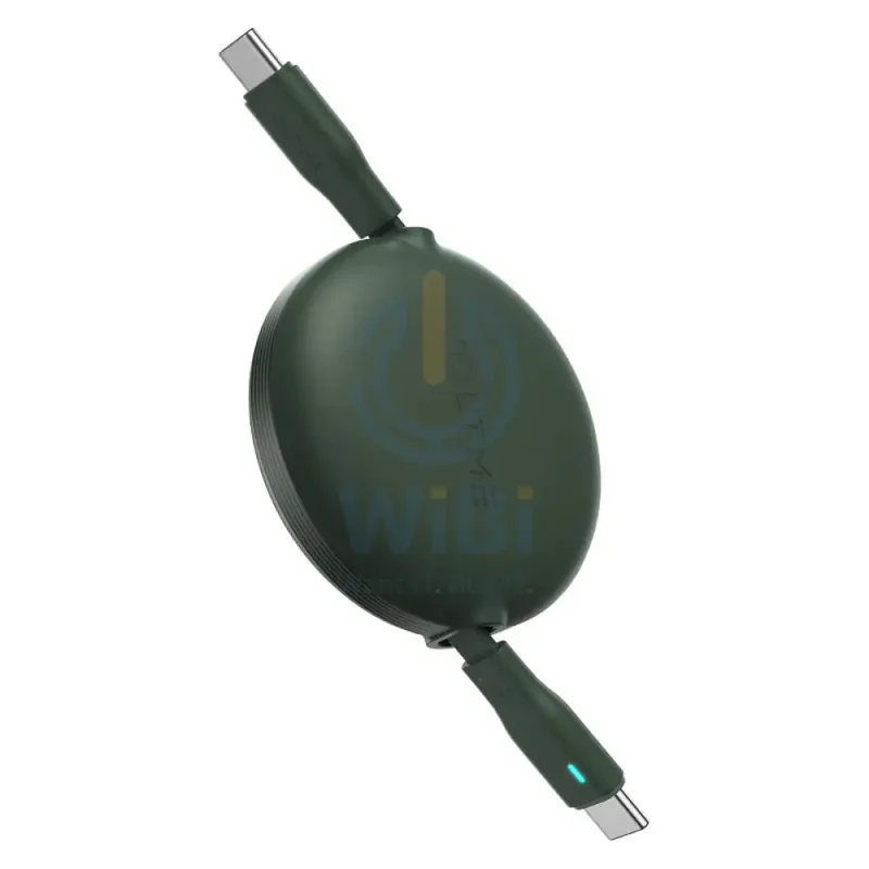 VOLTME Powerlink YoYo Dual-Way Retractable Cable - 1 Meter / 60W / USB-C / England Green