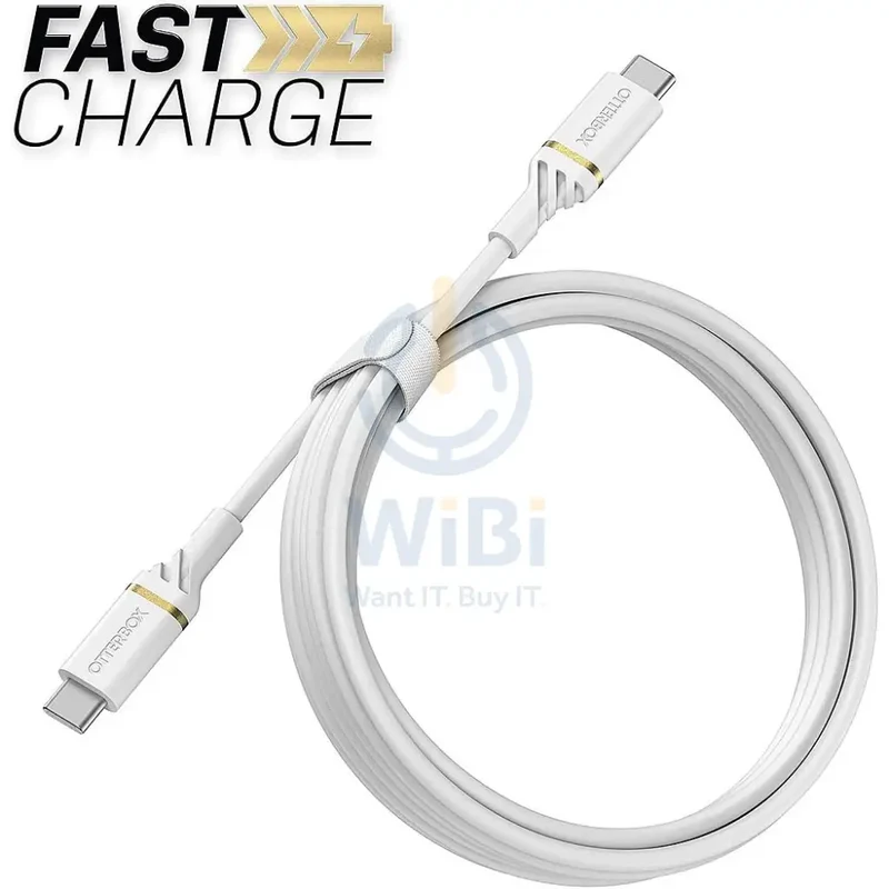 OtterBox USB-C to USB-C Fast Charge Cable - Standard 2 Meter - White
