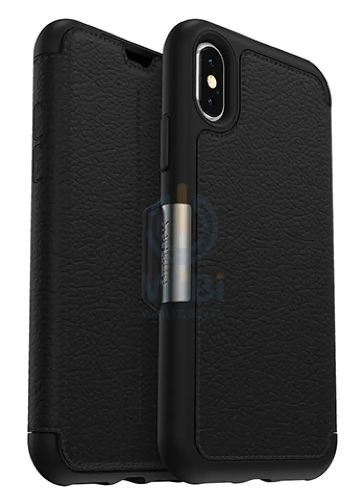 OtterBox iPhone X Strada Folio Case - Shadow Black