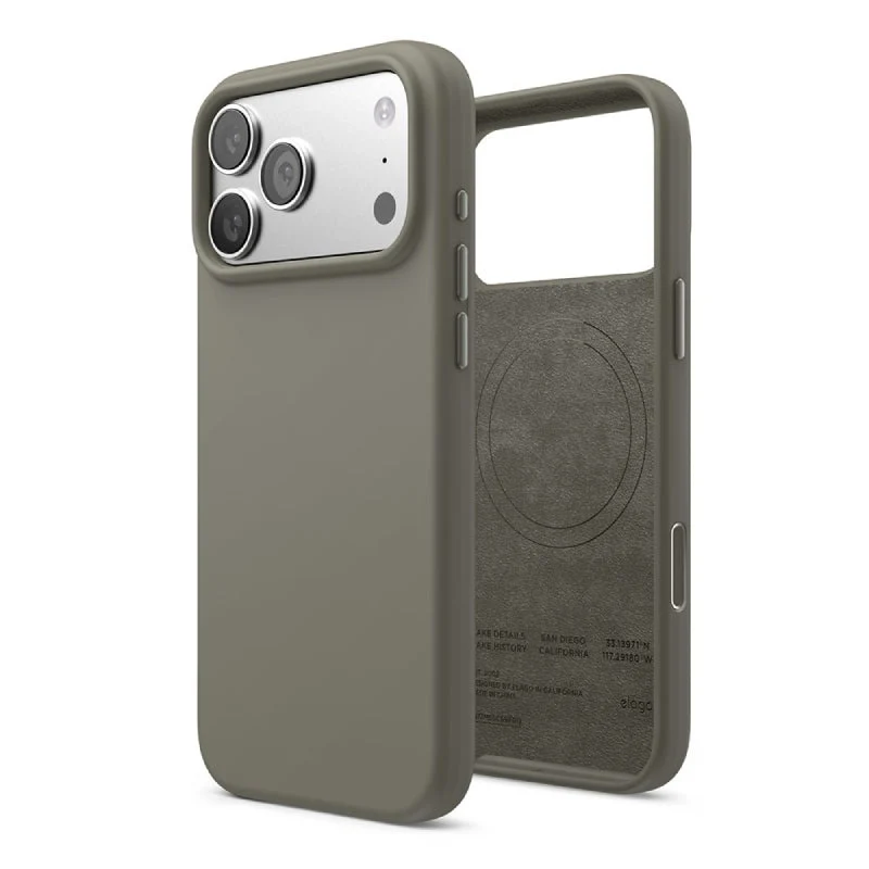Elago Magnetic Silicone Case (Camera Control Key Included) For Apple iPhone 18 Pro Max / Apple iPhone 17 Pro Max - Medium Gray