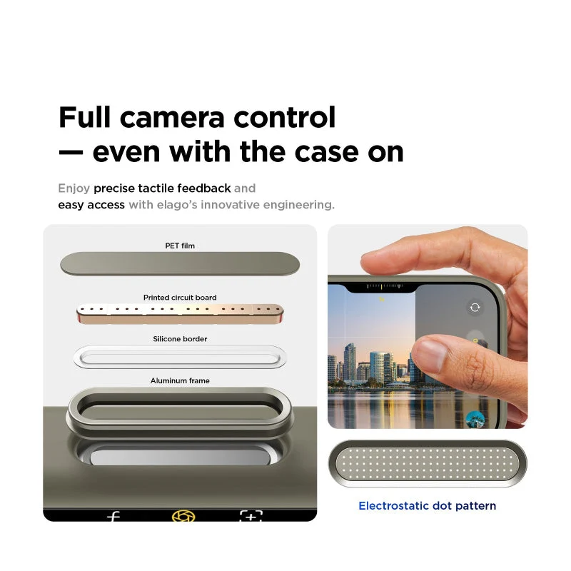 Elago Magnetic Silicone Case (Camera Control Key Included) For Apple iPhone 18 Pro Max / Apple iPhone 17 Pro Max - Medium Gray