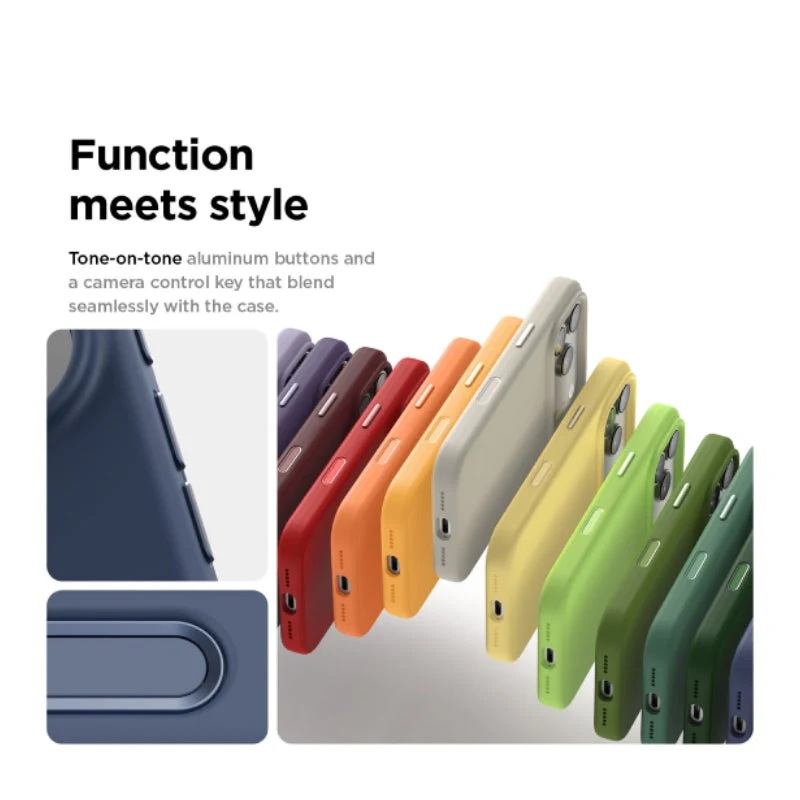 Elago Magnetic Silicone Case (Camera Control Key Included) For Apple iPhone 18 Pro Max / Apple iPhone 17 Pro Max - Jean Indigo