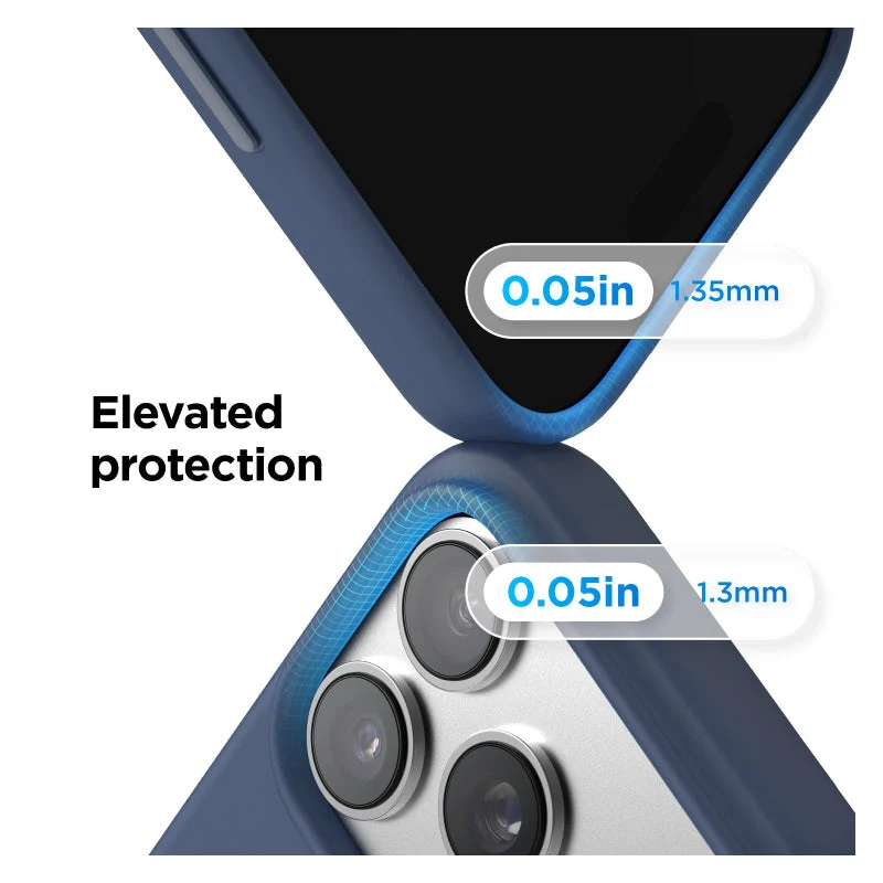 Elago Magnetic Silicone Case (Camera Control Key Included) For Apple iPhone 18 Pro Max / Apple iPhone 17 Pro Max - Jean Indigo