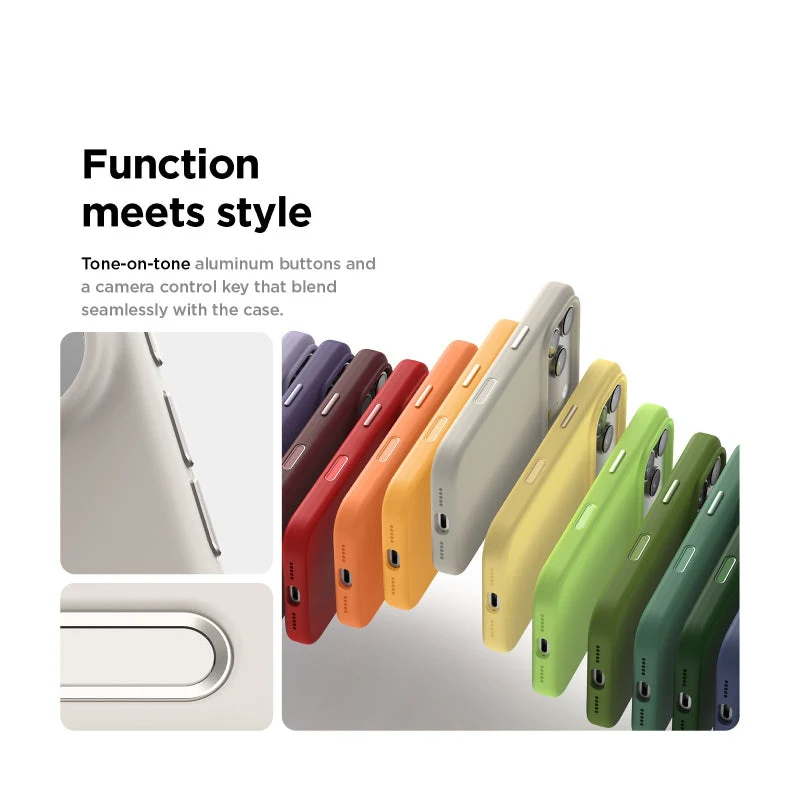 Elago Magnetic Silicone Case (Camera Control Key Included) For Apple iPhone 18 Pro / Apple iPhone 17 Pro - Stone