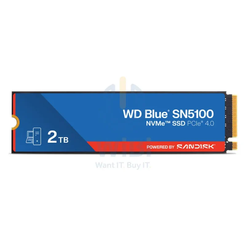 WD Blue SN5100 NVMe SSD - 2TB / Up to 7100MB/s / M.2 2280 / PCIe Gen4 x4 - SSD (Solid State Drive)