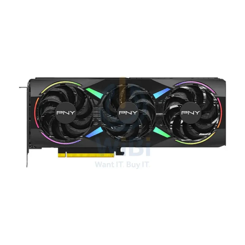 PNY NVIDIA GeForce RTX 5070 ARGB EPIC-X RGB OC Triple Fan Graphics Card - 12GB / GDDR7 / 192-Bit / PCIe 5.0 / DisplayPort 2.1 / HDMI 2.1 / One Year Warranty