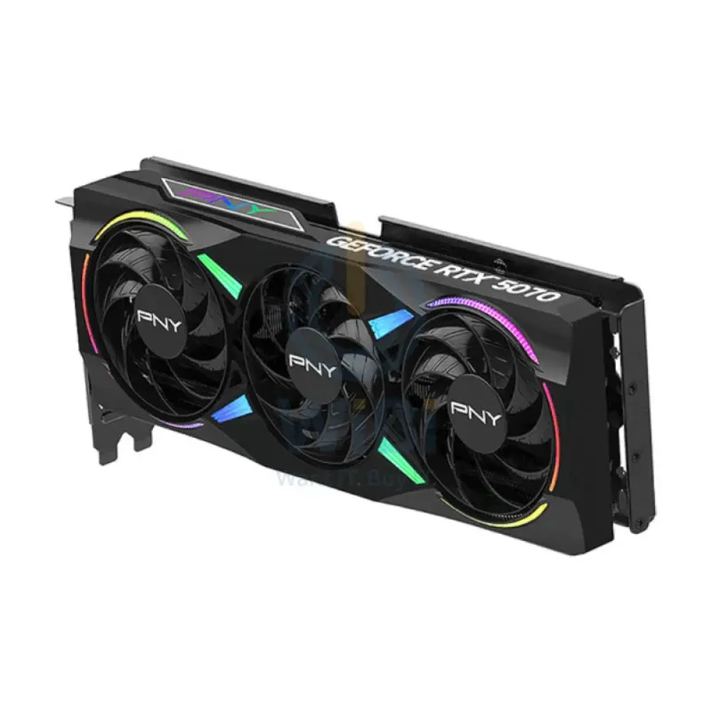 PNY NVIDIA GeForce RTX 5070 ARGB EPIC-X RGB OC Triple Fan Graphics Card - 12GB / GDDR7 / 192-Bit / PCIe 5.0 / DisplayPort 2.1 / HDMI 2.1 / One Year Warranty