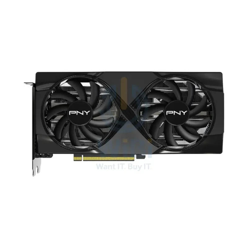 PNY NVIDIA GeForce RTX 5060 Ti 8GB OC Dual Fan Graphics Card - 8GB / GDDR7 / 128-bit / PCIe 5.0 / DisplayPort 2.1 / HDMI 2.1 / One Year Warranty