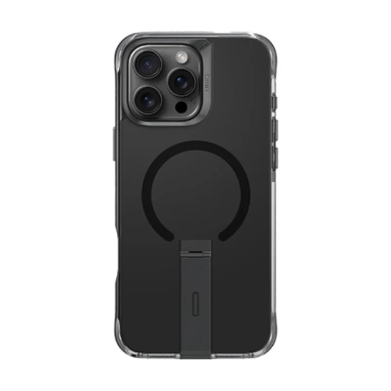 UNIQ Hybrid Eleva With Vertical Stand Case For Apple iPhone 16 Pro Max - Carbon Black