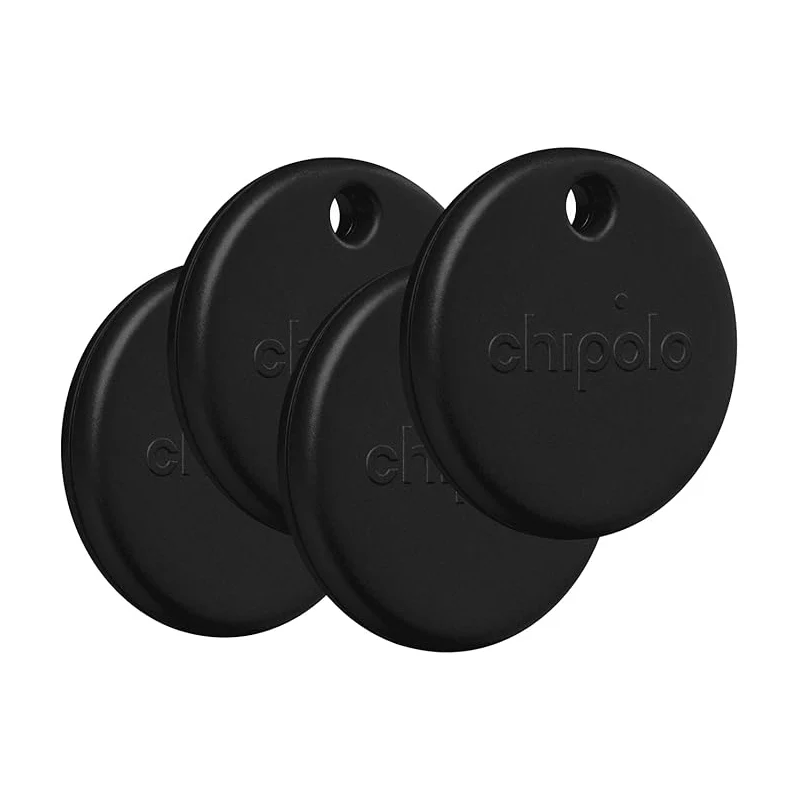 Chipolo POP Tracker for Apple/Android Find My - Black / Pack Of 4