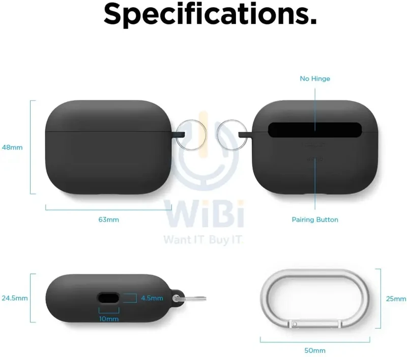 Elago AirPods Pro Liquid Hybrid Hang Case - Black
