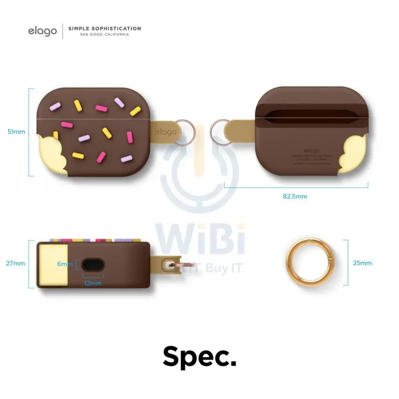 Elago AirPods Pro Ice Cream Case - Dark Brown