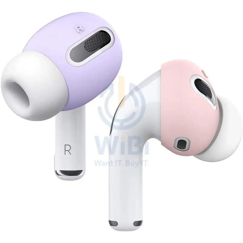 Elago AirPods Pro Ear tips Cover [2 Pairs of 2 Colors] - Pink / Lavender