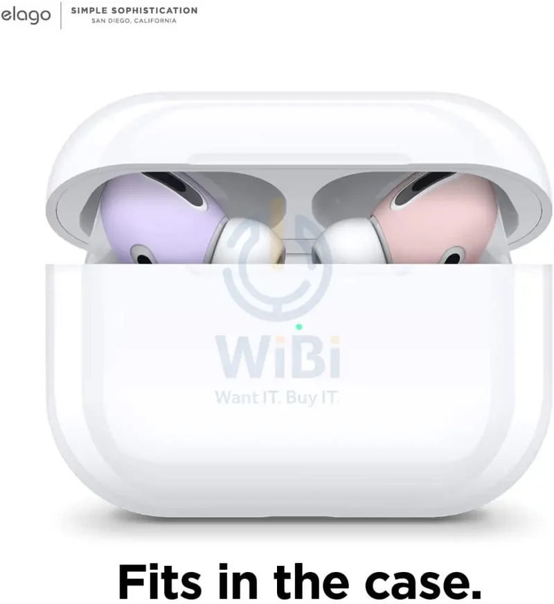 Elago AirPods Pro Ear tips Cover [2 Pairs of 2 Colors] - Pink / Lavender