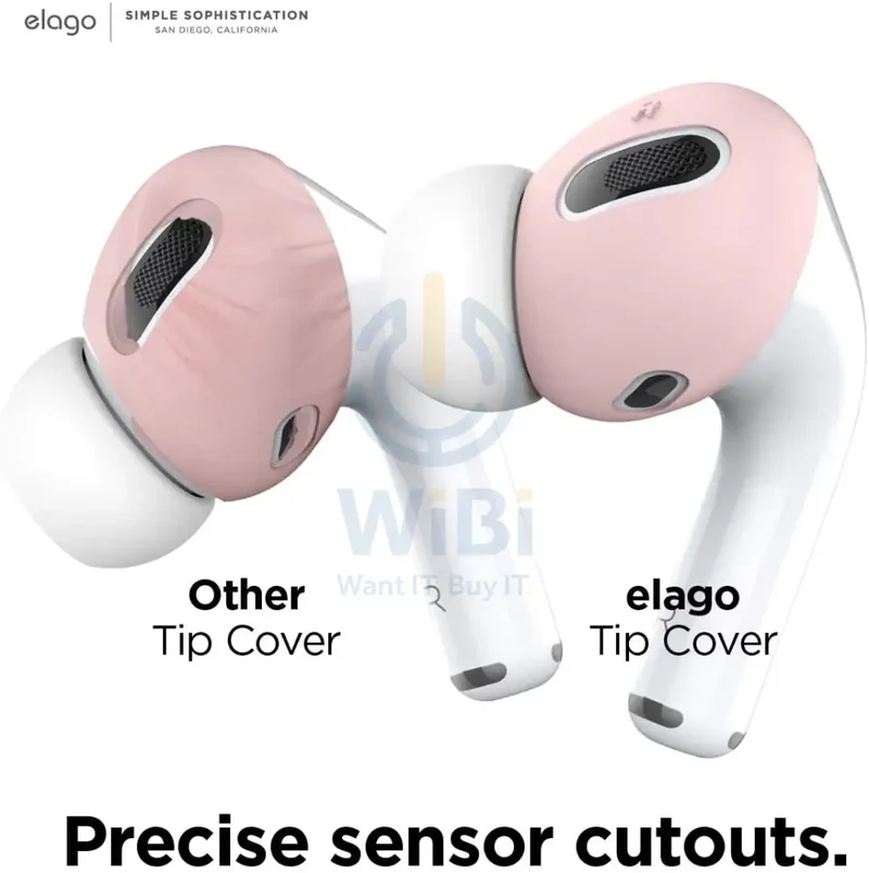 Elago AirPods Pro Ear tips Cover [2 Pairs of 2 Colors] - Pink / Lavender