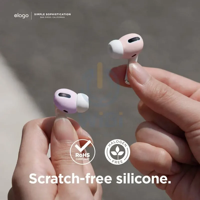 Elago AirPods Pro Ear tips Cover [2 Pairs of 2 Colors] - Pink / Lavender