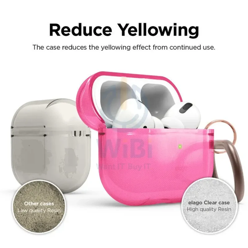 Elago AirPods Pro Clear Case - Neon Hotpink