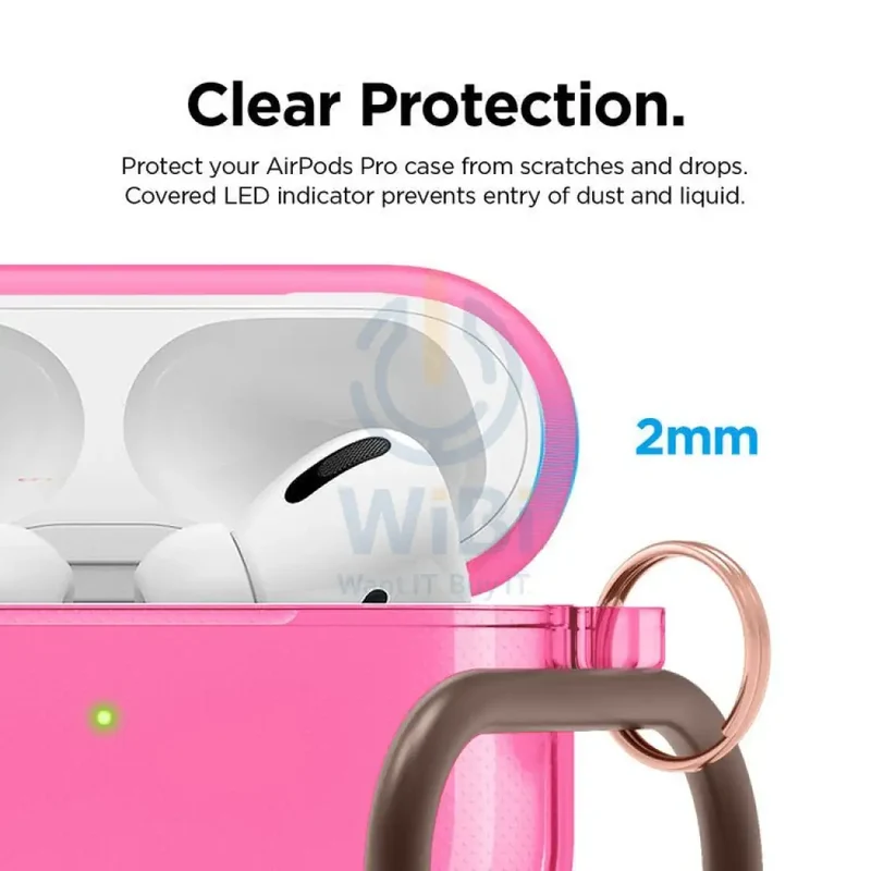 Elago AirPods Pro Clear Case - Neon Hotpink