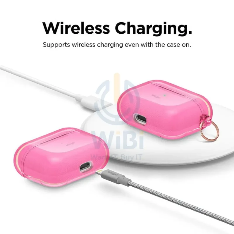 Elago AirPods Pro Clear Case - Neon Hotpink