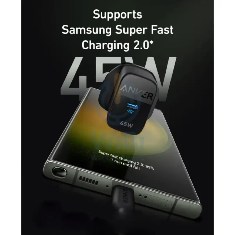 Anker 313 Wall Charger - 45W / USB-C / Black