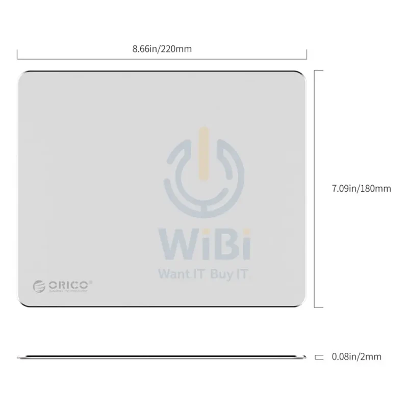 ORICO Mini Aluminum Alloy Mouse Pad - Silver