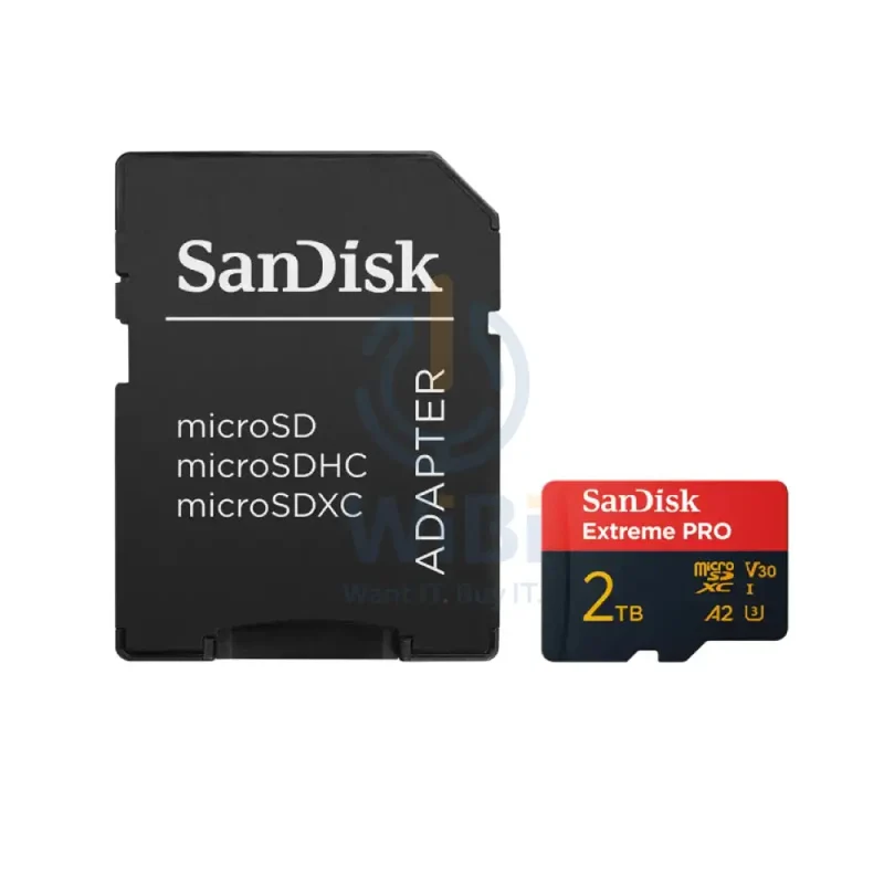 SanDisk Extreme PRO microSDXC UHS-I CARD with Adapter - 2TB / Up to 250 MB/s