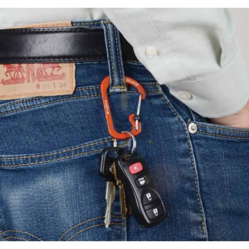 NiteIze Aluminum #4 SlideLock Carabiner - Orange