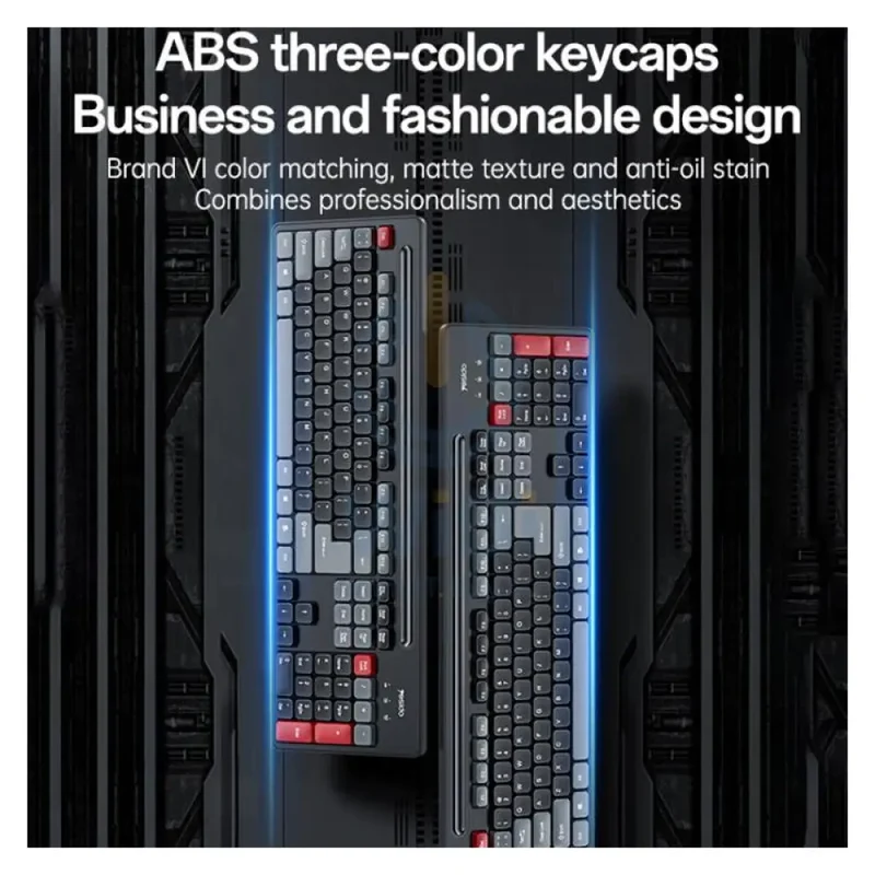 Yesido KB43 Wireless Keyboard And Mouse Set - 2.4G / 10M / Up to 1600 dpi / Arabic - Black