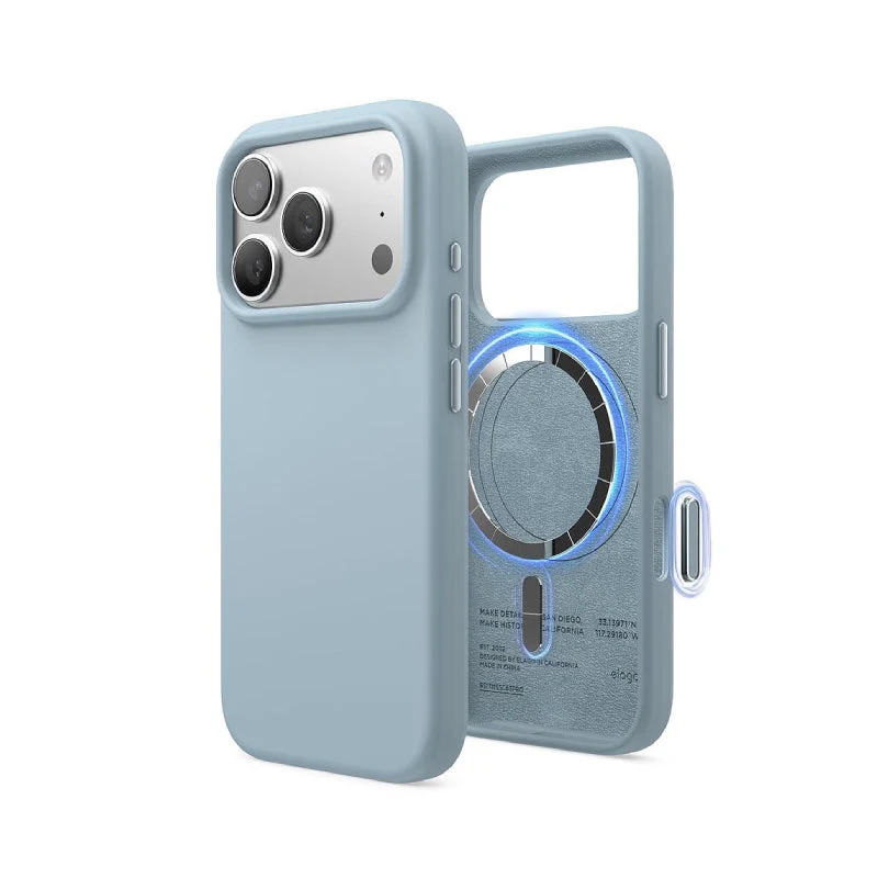 Elago Magnetic Silicone Case (Camera Control Key Included) For Apple iPhone 18 Pro / Apple iPhone 17 Pro - Sky Blue