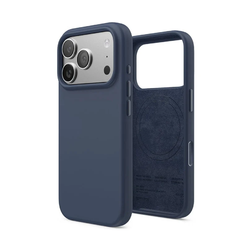 Elago Magnetic Silicone Case (Camera Control Key Included) For Apple iPhone 17 Pro / Apple iPhone 17 Pro - Jean Indigo