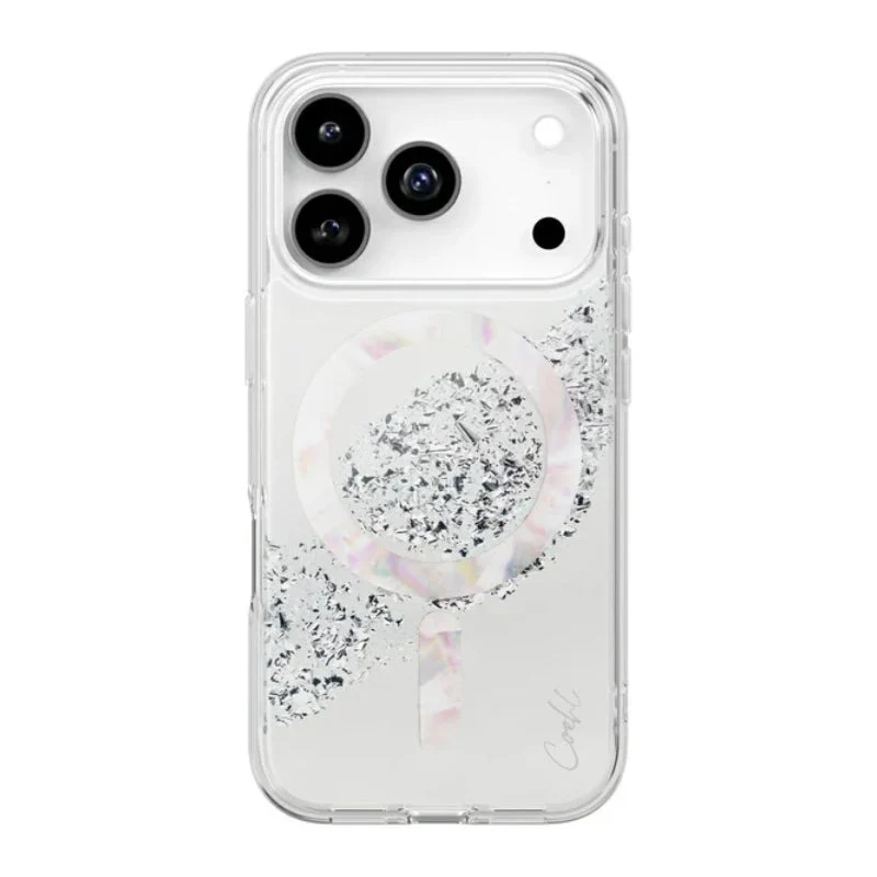 Uniq Coehl Crystelle Magclick Charging Case for Apple iPhone 17 Pro Max - Sparkling Silver