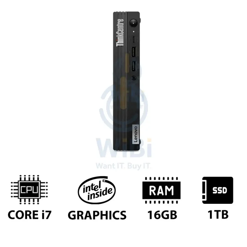 Lenovo ThinkCentre M90q Gen 5 Tiny - i7 / vPro / 16GB / 1TB (NVMe M.2 SSD) / Win 11 Pro / 3YW - Desktop