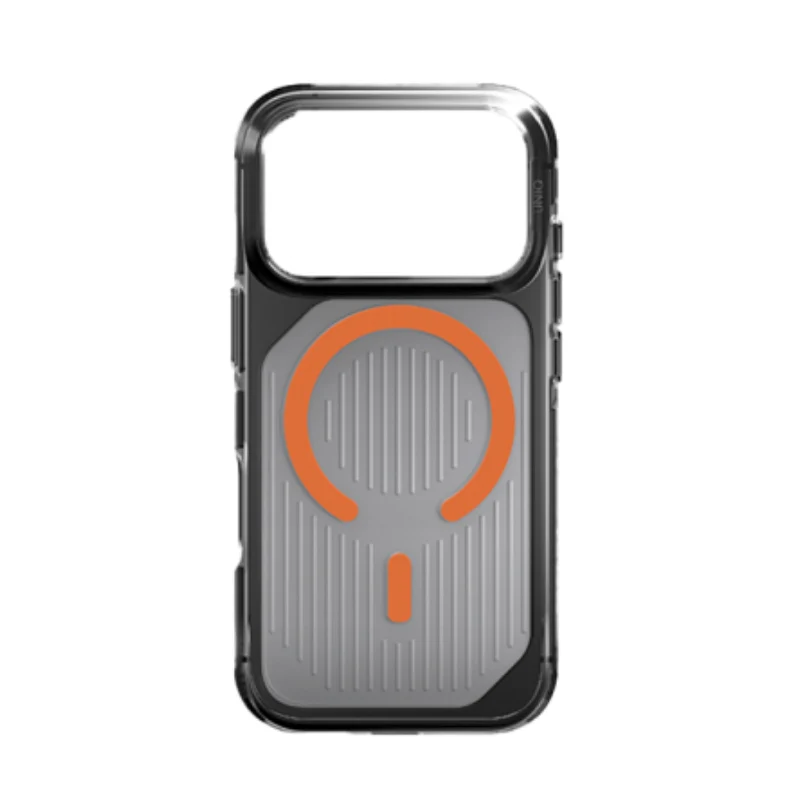 UNIQ Hybrid Combat Active Magclick Charging Case For Apple iPhone 17 Pro Max - Frost Smoke/Orange