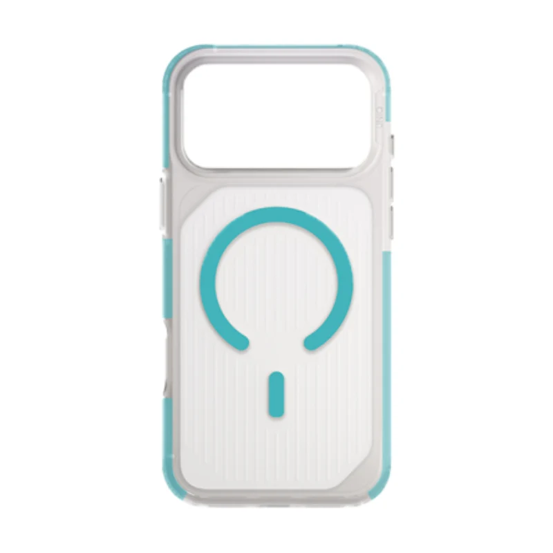 UNIQ Hybrid Combat Active Magclick Charging Case For iPhone 17 Pro Max - Frost Clear/Turquoise
