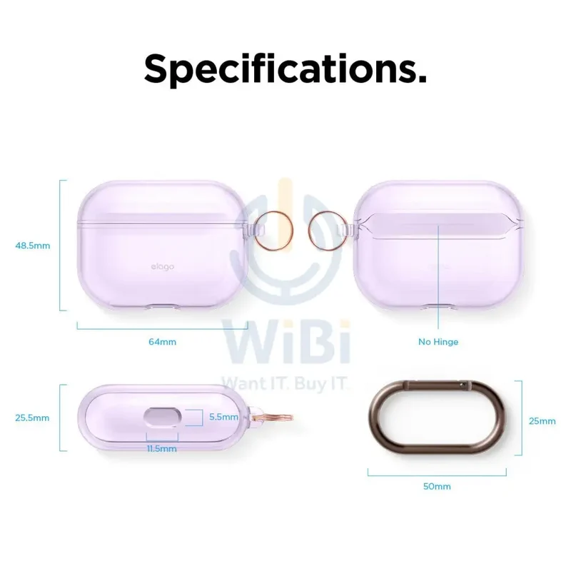 Elago AirPods Pro Clear Case - Lavender