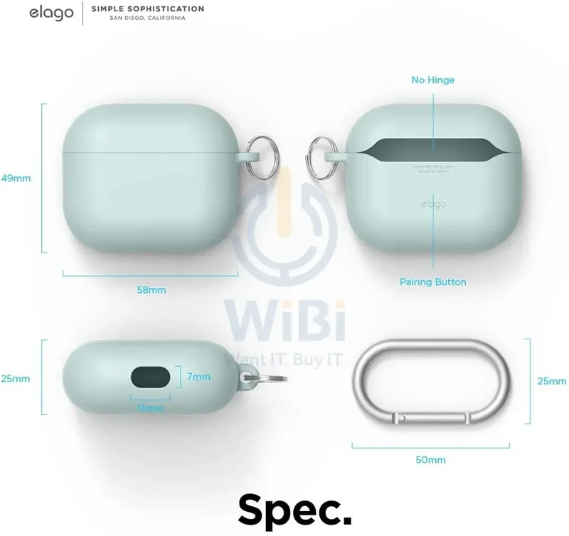 Elago AirPods 3 Liquid Hybrid Basic Hang Case - Mint
