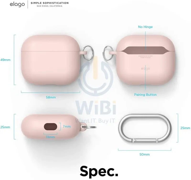 Elago AirPods 3 Liquid Hybrid Basic Hang Case - Lovely Pink