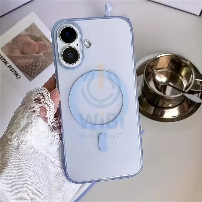 MagSafe Frosted Phone Case for iPhone 17 - Blue