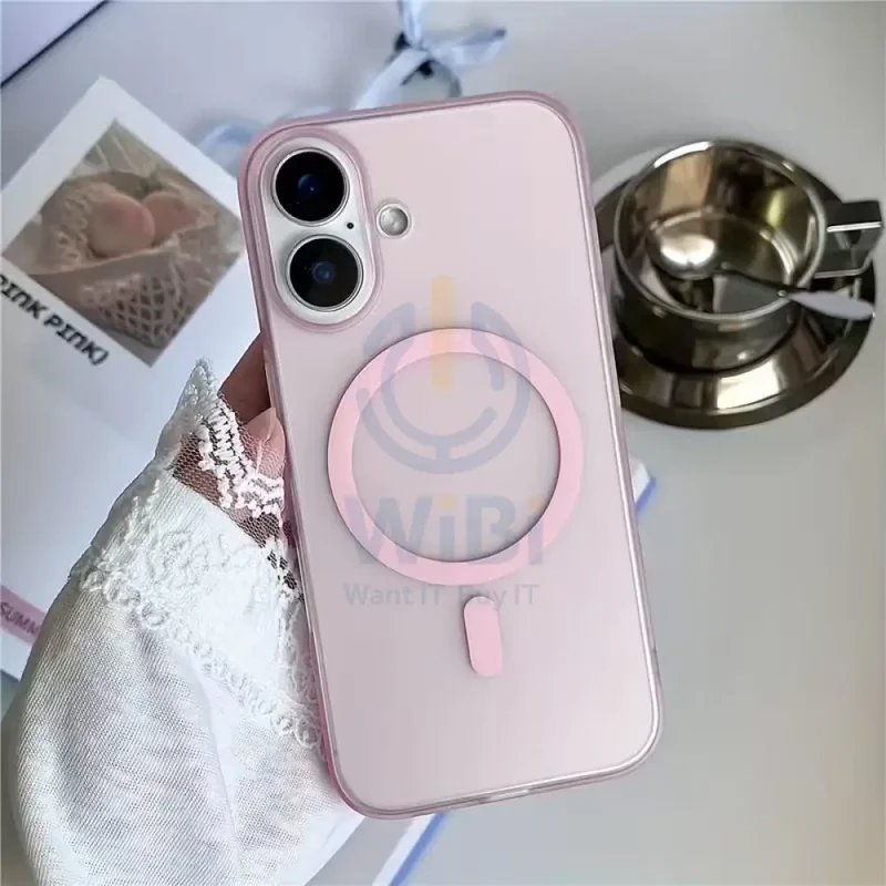 MagSafe Frosted Phone Case for iPhone 17 - Pink