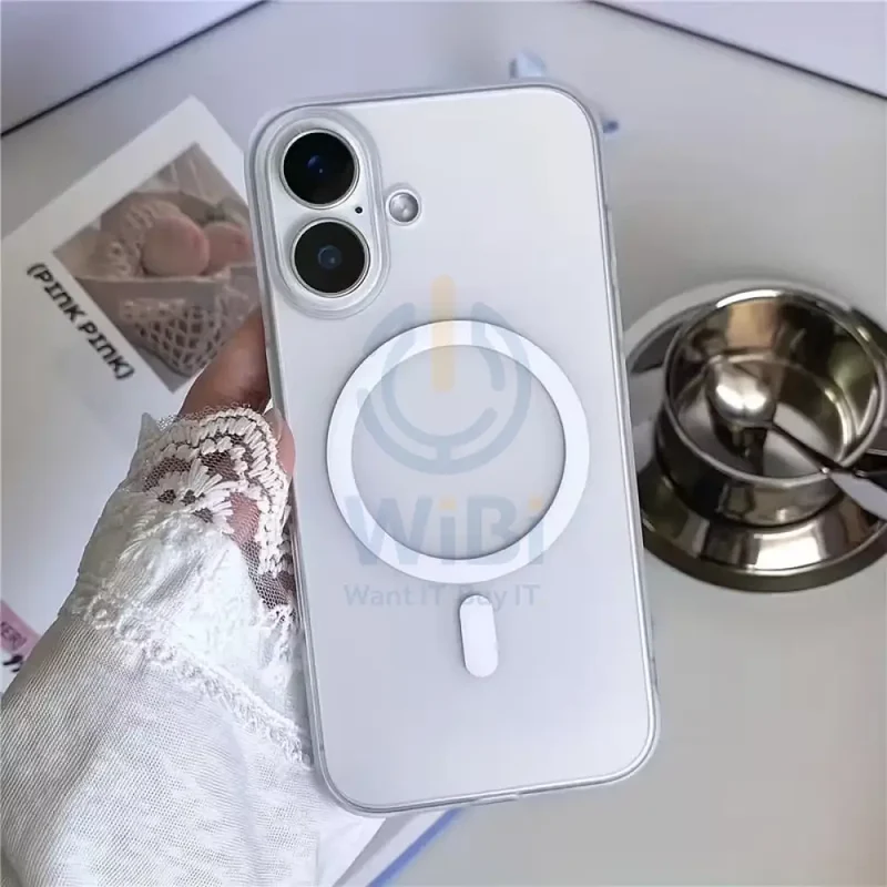 MagSafe Frosted Phone Case for iPhone 17 - White