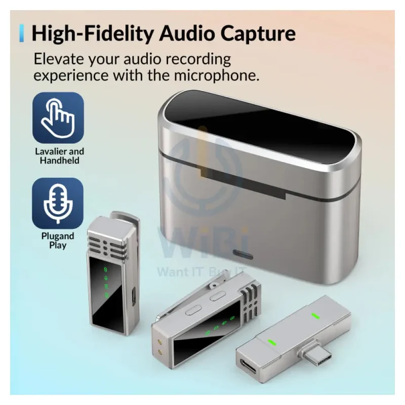 Jmary MW-15 2.4G Wireless Microphone - ≤20ms / 60db / 20M / 70mAh / Silver