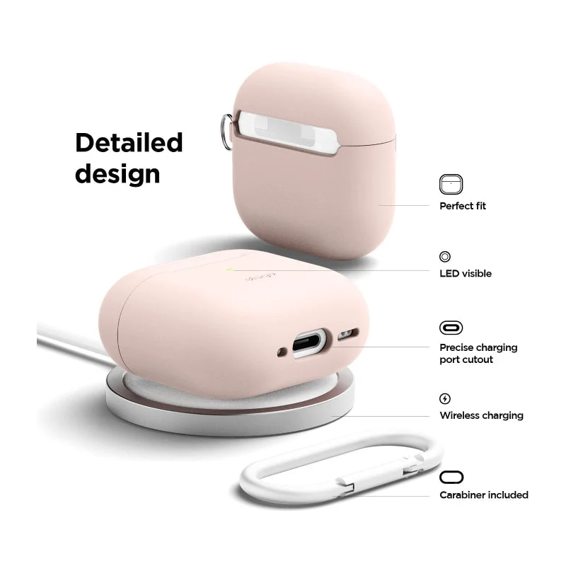 Elago Silicone Hang Case For Apple AirPods 5/AirPods 4 - Sand Pink