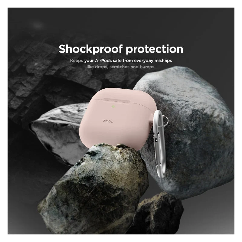 Elago Silicone Hang Case For Apple AirPods 5/AirPods 4 - Sand Pink