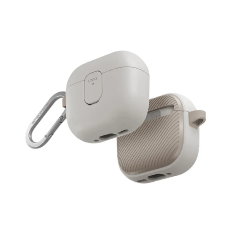 Uniq Clyde Lock Case for Airpods 4th Gen - Mist Grey/Khaki