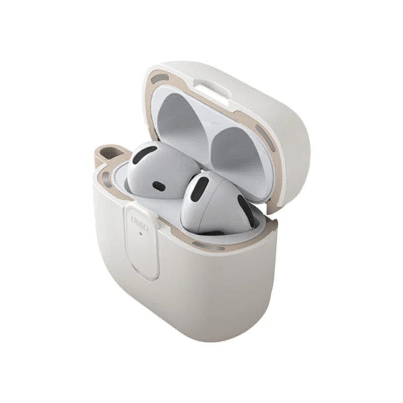 Uniq Clyde Lock Case for Airpods 4th Gen - Mist Grey/Khaki