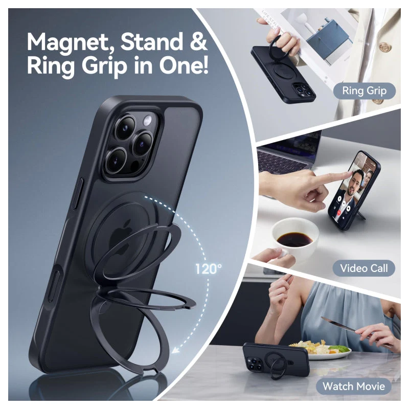 CASEKOO Magnetic Case For Apple iPhone 16 Pro Max - Black