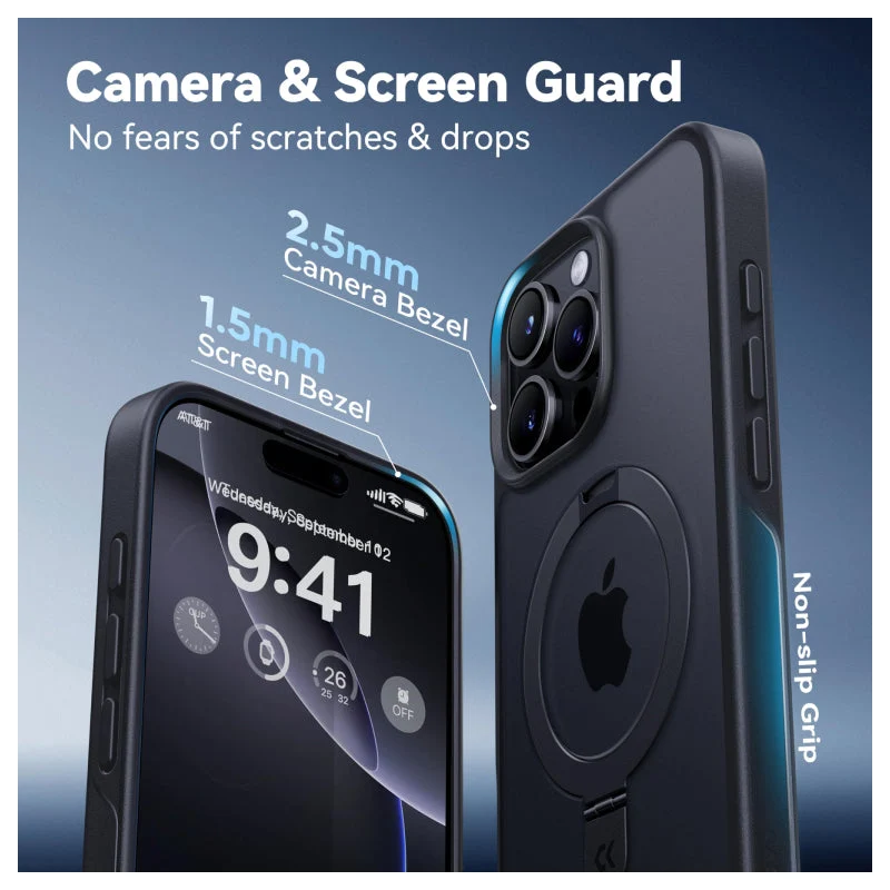 CASEKOO Magnetic Case For Apple iPhone 16 Pro Max - Black